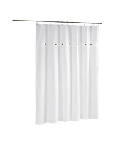 Home Outfitters 100% Cotton Waffle Shower Curtain 72"W x 72"L, Shower Curtain for Bathrooms, Casual