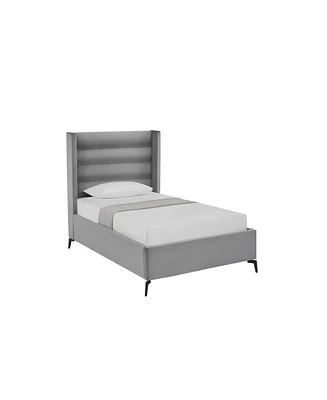 Inspired Home Kavion Velvet Platform Bed Full