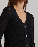 Lauren Ralph Women's Pointelle-Knit Cardigan