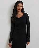 Lauren Ralph Women's Pointelle-Knit Long-Sleeve Dress