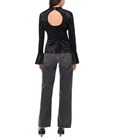 Parker Women's Velvet Cut-Out Back Bell-Sleeve Top