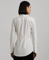 Lauren Ralph Women's Buckle-Trim Cotton Broadcloth Shirt