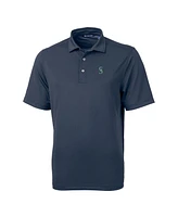 Cutter & Buck Men's Navy Seattle Mariners Big Tall Virtue Eco Pique Polo