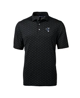 Cutter & Buck Men's Black Indianapolis Colts Throwback Logo Virtue Eco Pique Tile Polo