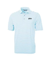 Cutter & Buck Men's Light Blue Ucf Knights Citronaut Virtue Eco Pique Stripe Polo