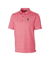 Cutter & Buck Men's Cardinal Atlanta Falcons Throwback Logo Forge Heathered Stretch Polo