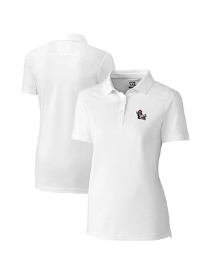 Cutter & Buck Women's White Nc State Wolfpack Advantage Tri-Blend Pique Polo