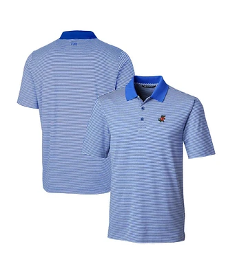 Cutter & Buck Men's Blue Florida Gators Forge Tonal Stripe Stretch Polo