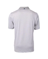 Cutter & Buck Men's White/Gray Philadelphia Eagles Virtue Eco Pique Micro Stripe Polo