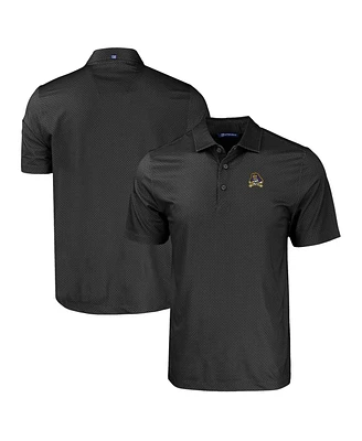 Cutter & Buck Men's Black Ecu Pirates Pike Eco Tonal Geo Print Stretch Polo