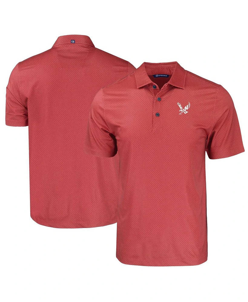 Cutter & Buck Men's Red Eastern Washington Eagles Pike Eco Tonal Geo Print Stretch Polo