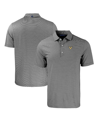 Cutter & Buck Men's Black Vanderbilt Commodores Forge Eco Double Stripe Stretch Polo