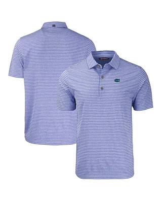 Cutter & Buck Men's Heather Royal Florida Gators Forge Eco Heathered Stripe Stretch Polo