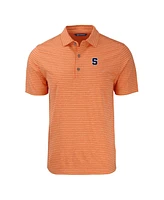 Cutter & Buck Men's Heather Orange Syracuse Forge Eco Heathered Stripe Stretch Polo