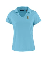 Cutter & Buck Women's Powder Blue Boston Red Sox City Connect Daybreak Eco V-Neck Polo