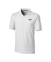 Cutter & Buck Men's White Vanderbilt Commodores Vault Forge Pencil Stripe Stretch Polo