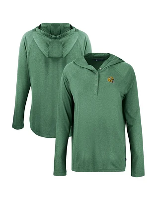 Cutter & Buck Women's Hunter Green Bay Packers Coastline Epic Comfort Eco Raglan Pullover Hoodie