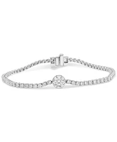 Effy Lab Grown Diamond Cluster Tennis Bracelet (3-7/8 ct. t.w.) in 14k White Gold