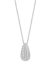 Effy Diamond Pave Teardrop 18" Pendant Necklace (5/8 ct. t.w.) in 14k White Gold