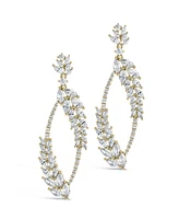 Sterling Forever Gail Statement Cubic Zirconia Drop Earrings