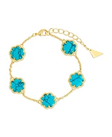Sterling Forever Rose Petal Station Bracelet