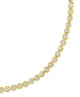 Sterling Forever Bryn Bezel Cubic Zirconia Tennis Bracelet