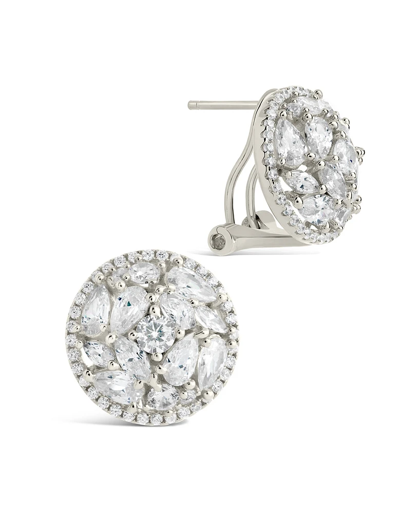 Sterling Forever Zara Cubic Zirconia Circle Stud Earrings