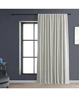 Half Price Drapes Off White Extra Wide Performance Linen Hotel Blackout Curtain