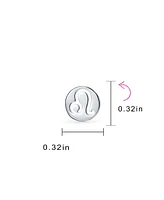 Bling Jewelry Tiny Simple Round Astrology Taurus Horoscope Zodiac Stud Earrings Sterling Silver