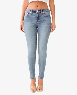 True Religion Women's Jennie Pick Super T Stitch Skinny Jean