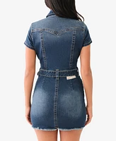 True Religion Women's Western Belted Denim Dress