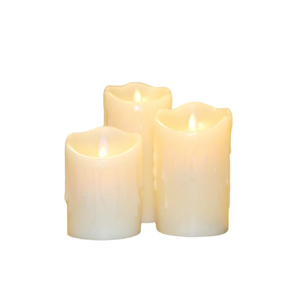 Cowin Flameless Candle Set Lights Battery Operated 3 Packs