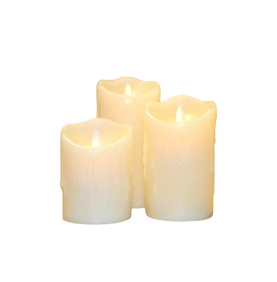 Cowin Flameless Candle Set Lights Battery Operated 3 Packs