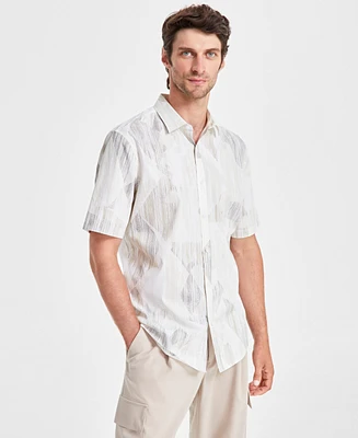 Alfani Men's Printed Short-Sleeve Shirt, Created for Macy's