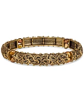 Patricia Nash Gold-Tone Ornate Carved Stretch Bracelet