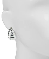 Patricia Nash Silver-Tone Scalloped J-Hoop Earrings