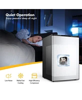 Sugift 3 Cubic Feet Compact Upright Freezer with Stainless Steel Door