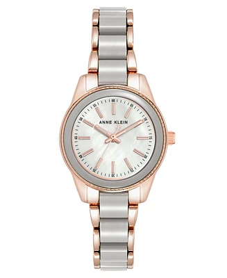 Anne Klein Women's Quartz Rose Gold-Tone Alloy Metal Watch, 30mm