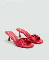 Mango Women's Bow Detail Heeled Sandals