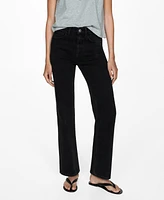 Mango Women's Matilda Medium-Rise Straight-Fit Jeans