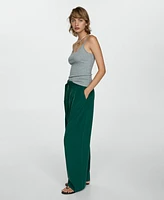 Mango Women's Belted Lyocell Pants