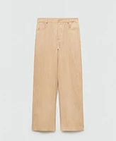 Mango Women's Flowy Straight-Fit Pants