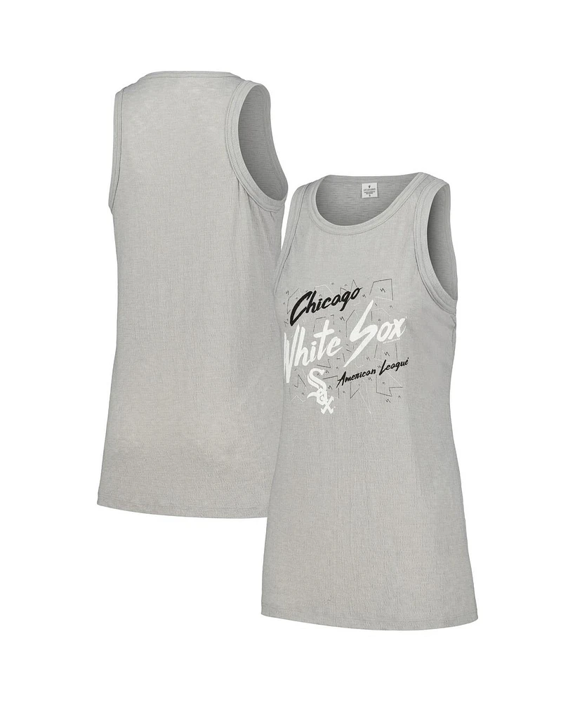 Soft As A Grape Women's Gray Chicago White Sox Gauze High Neck Tank Top