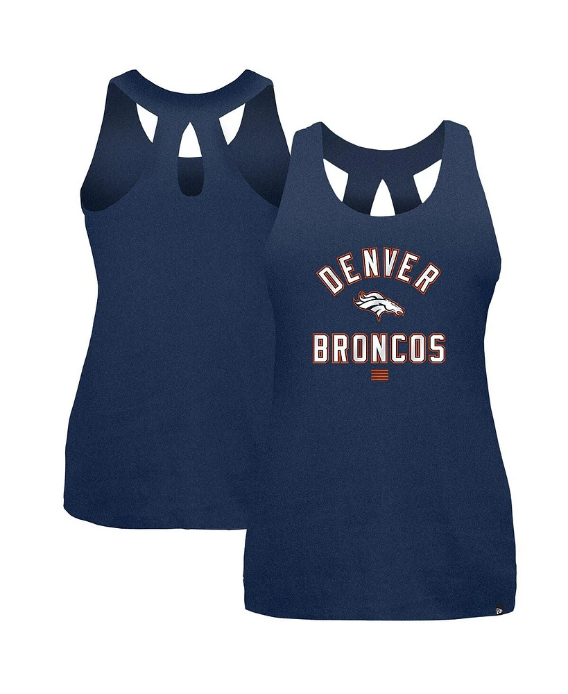 New Era Women's Heather Navy Denver Broncos 2024 Nfl Training Camp Tank Top