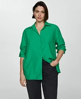 Mango Women's Lyocell Fluid Shirt
