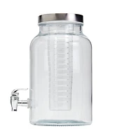 Mason Craft & More 1.5 Gallon Glass Drink Dispenser with Infuser and Screw-off Wide Lid