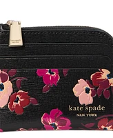 kate spade new york Devin Poppies Embossed Saffiano Leather Coin Card Case Wristlet