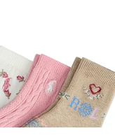 Polo Ralph Lauren Baby Girls Sampler Sock, 3-Pack