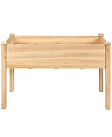 Wooden Raised Vegetable Garden Bed Elevated Grow Vegetable Planter