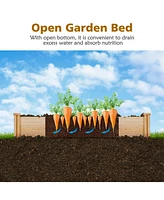 U-Shaped Wooden Garden Raised Bed for Backyard and Patio